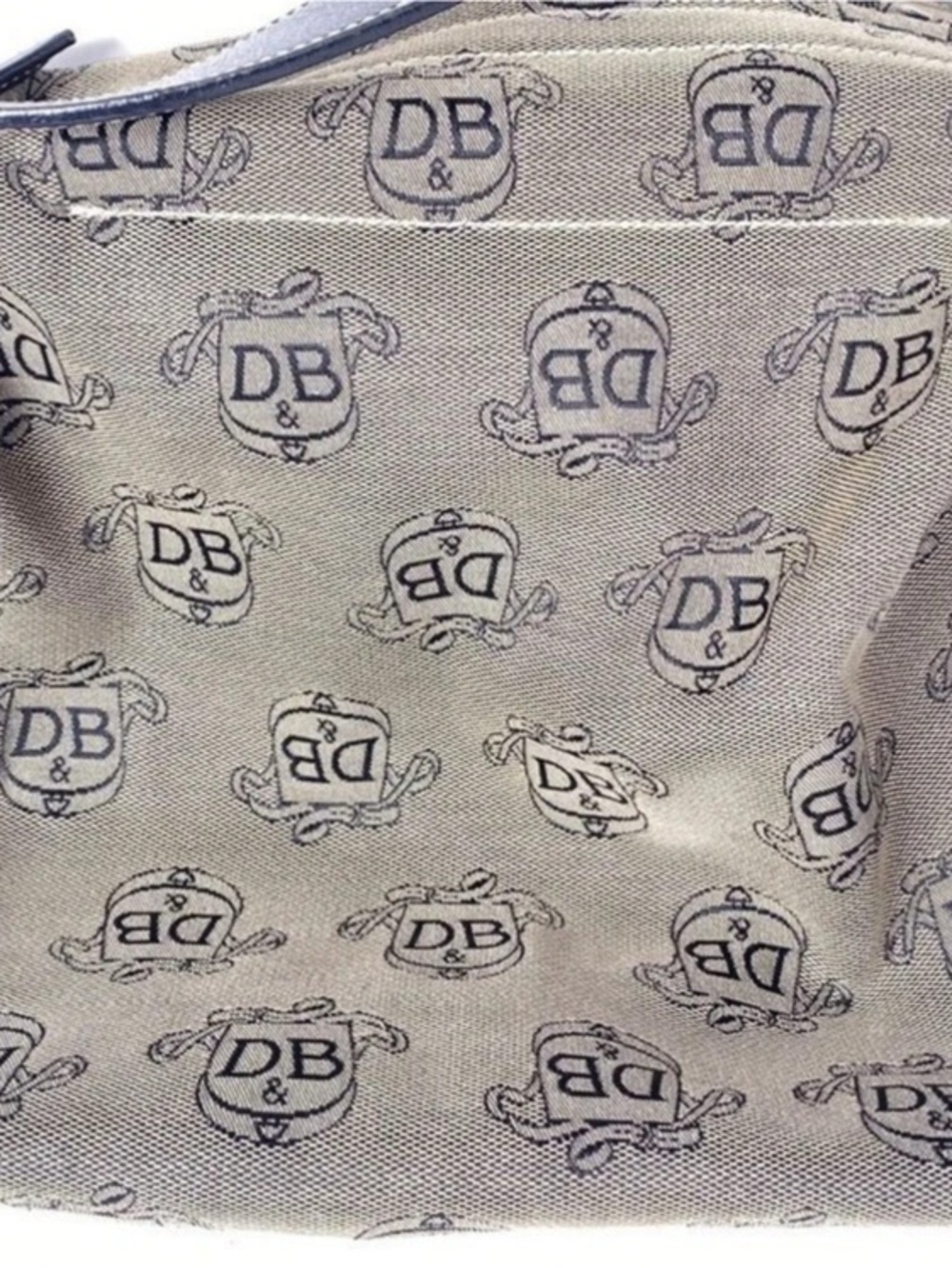 Dooney & Bourke Monogram Shoulder Bag in Beige & Brown vintage